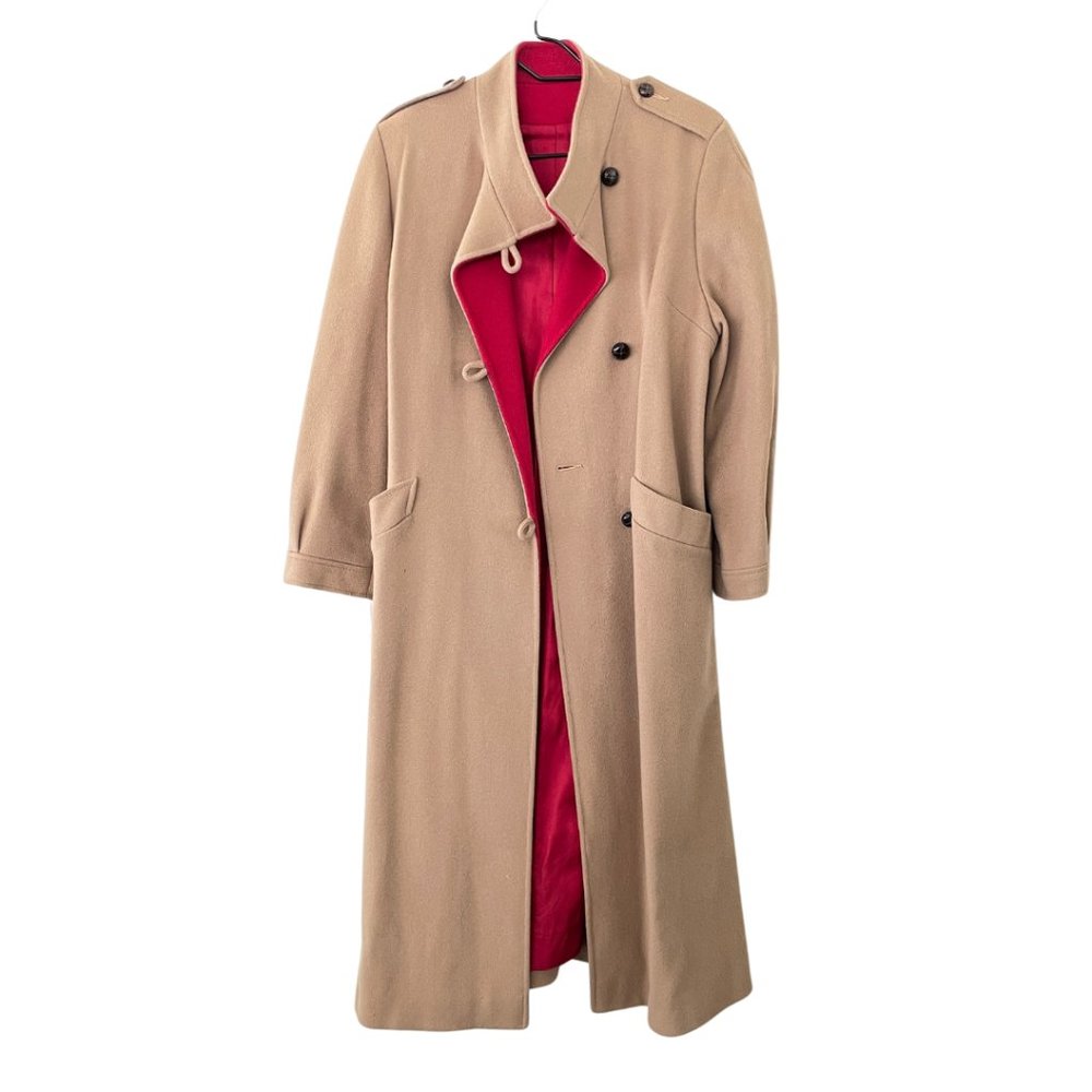 Women’s Vintage Wool Coat, Oversized Wool Coat from 1960s